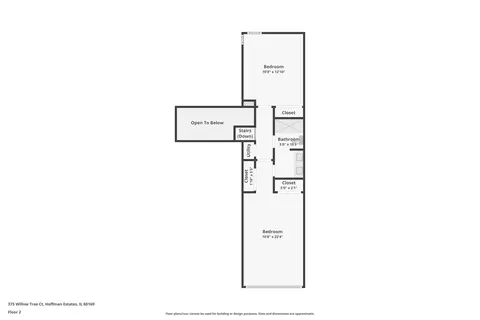 Floorplan - 375 Willow Tree Ct, Hoffman Estates, IL 60169 photo 2 of 4
