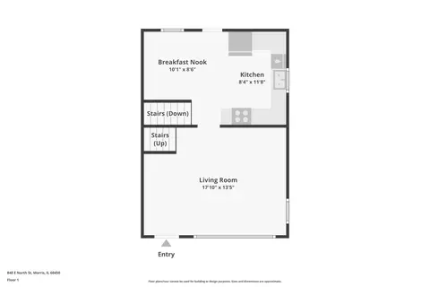 Floorplan - 848 E North St, Morris, IL 60450 photo 2 of 3