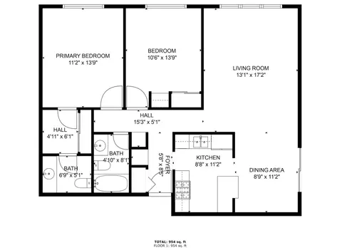Floorplan - 1500 Robin Cir #115, Hoffman Estates, IL 60169 photo 1 of 1