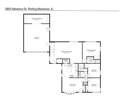 Floorplan - 2803 Meadow Dr, Rolling Meadows, IL 60008 photo 1 of 1