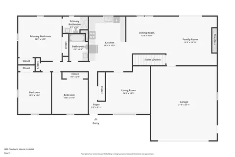 Floorplan - 1802 Charles St, Morris, IL 60450 photo 1 of 3