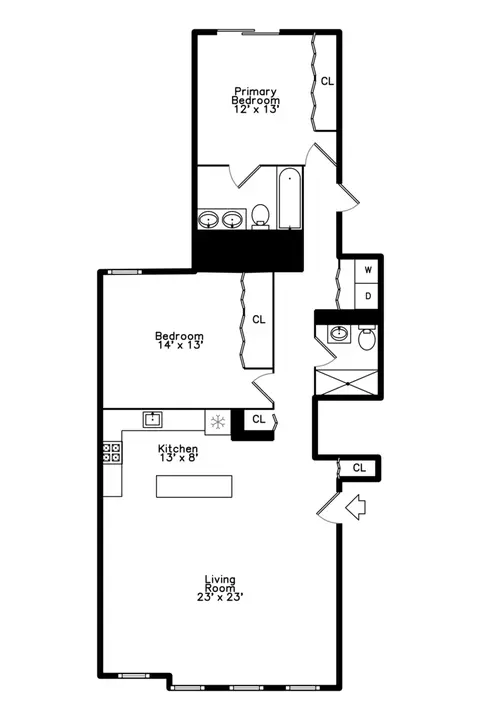 Floorplan - 1418 S Halsted St #1A, Chicago, IL 60607 photo 1 of 1