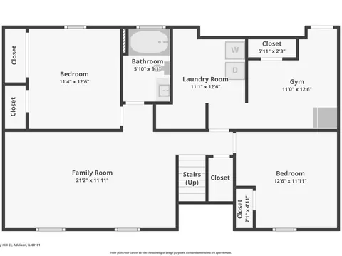 Floorplan - 415 S Cherry Hill Ct, Addison, IL 60101 photo 2 of 3