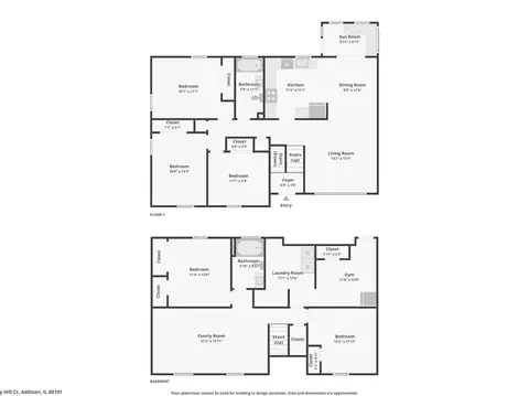 Floorplan - 415 S Cherry Hill Ct, Addison, IL 60101 photo 3 of 3