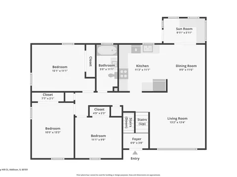 Floorplan - 415 S Cherry Hill Ct, Addison, IL 60101 photo 1 of 3