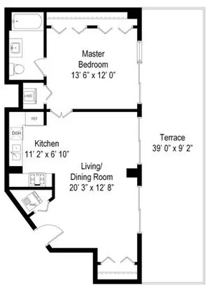 Floorplan - 910 W Madison St #501, Chicago, IL 60607 photo 1 of 1