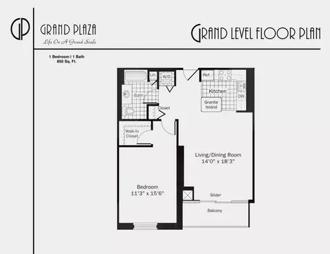 Floorplan - 545 N Dearborn St #1502, Chicago, IL 60654 photo 1 of 1