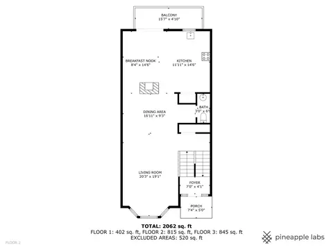 Floorplan - 522 Prestwick Ln, Wheeling, IL 60090 photo 1 of 3