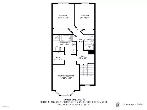 Floorplan - 522 Prestwick Ln, Wheeling, IL 60090 photo 2 of 3