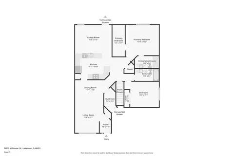 Floorplan - 32512 Millstone Cir, Lakemoor, IL 60051 photo 1 of 2