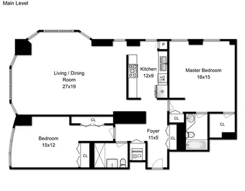 Floorplan - 100 E Huron St #1803, Chicago, IL 60611 photo 1 of 1