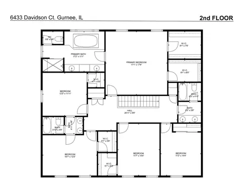 Floorplan - 6433 Davidson Ct, Gurnee, IL 60031 photo 2 of 3