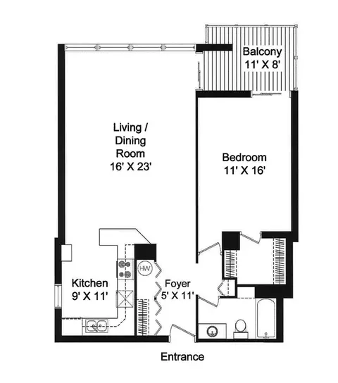 Floorplan - 201 E Chestnut St #11F, Chicago, IL 60611 photo 1 of 1