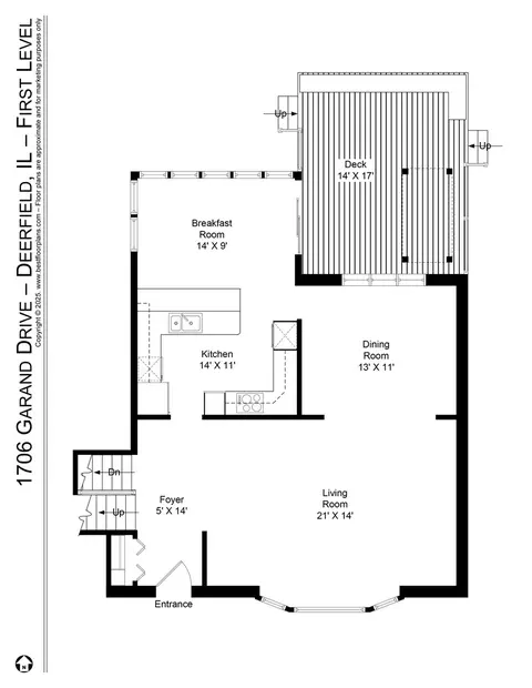 Floorplan - 1706 Garand Dr, Deerfield, IL 60015 photo 1 of 3