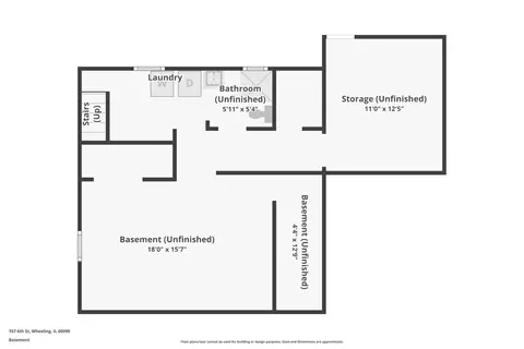 Floorplan - 197 6th St, Wheeling, IL 60090 photo 1 of 4