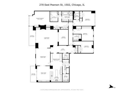 Floorplan - 270 E Pearson St #1502, Chicago, IL 60611 photo 1 of 1