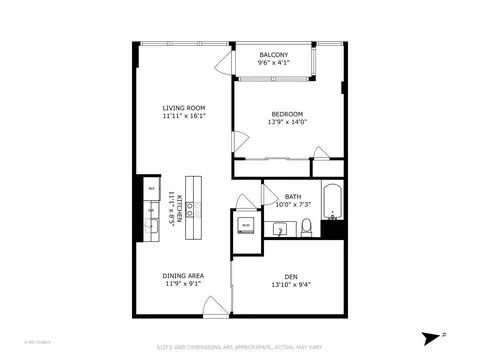 Floorplan - 800 Elgin Rd #PH08, Evanston, IL 60201 photo 1 of 1