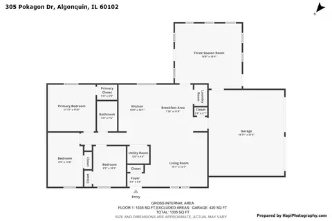 Floorplan - 305 Pokagon Dr, Algonquin, IL 60102 photo 1 of 1