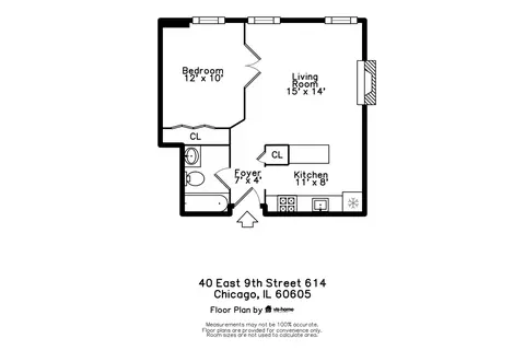 Floorplan - 40 E 9th St #614, Chicago, IL 60605 photo 1 of 1