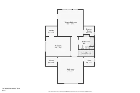 Floorplan - 738 Augusta Ave, Elgin, IL 60120 photo 2 of 4