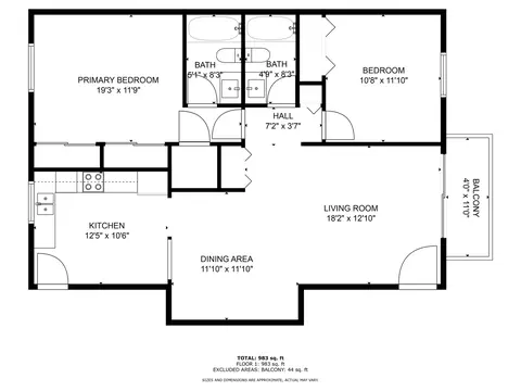 Floorplan - 4174 Cove Ln #E, Glenview, IL 60025 photo 1 of 2