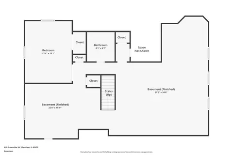 Floorplan - 610 Greendale Rd, Glenview, IL 60025 photo 3 of 4