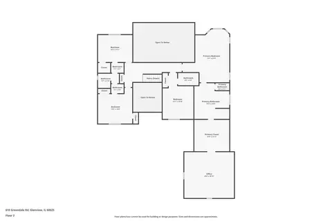 Floorplan - 610 Greendale Rd, Glenview, IL 60025 photo 1 of 4
