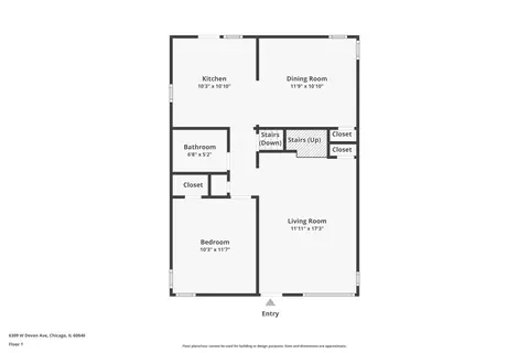 Floorplan - 6309 W Devon Ave, Chicago, IL 60646 photo 1 of 4