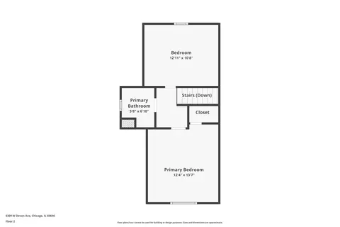 Floorplan - 6309 W Devon Ave, Chicago, IL 60646 photo 2 of 4