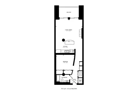 Floorplan - 111 S Morgan St #709, Chicago, IL 60607 photo 1 of 1