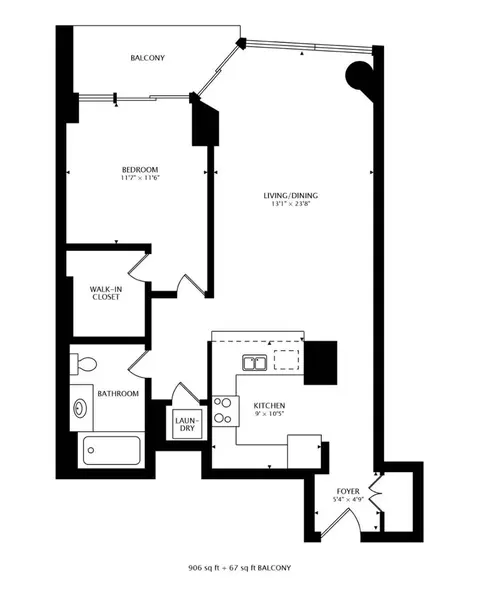 Floorplan - 450 E Waterside Dr #906, Chicago, IL 60601 photo 1 of 1