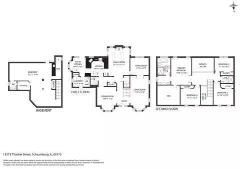 Floorplan - 1337 E Thacker St, Schaumburg, IL 60173 photo 1 of 1