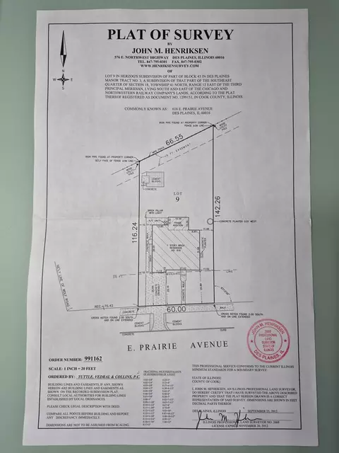 Floorplan - 616 E Prairie Ave, Des Plaines, IL 60016 photo 1 of 1
