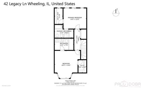 Floorplan - 42 Legacy Ln, Wheeling, IL 60090 photo 2 of 4