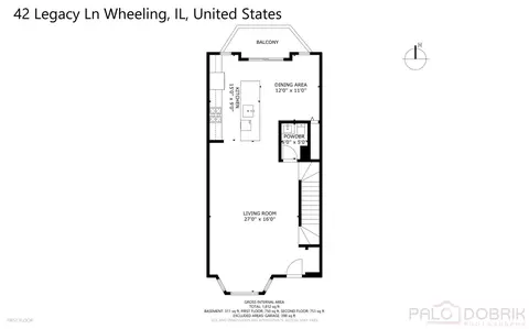 Floorplan - 42 Legacy Ln, Wheeling, IL 60090 photo 3 of 4