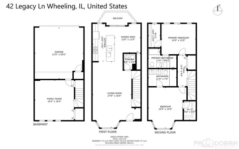 Floorplan - 42 Legacy Ln, Wheeling, IL 60090 photo 1 of 4