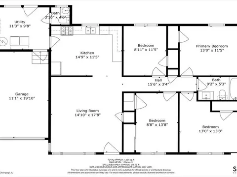 Floorplan - 615 Breen Dr, Champaign, IL 61820 photo 1 of 1
