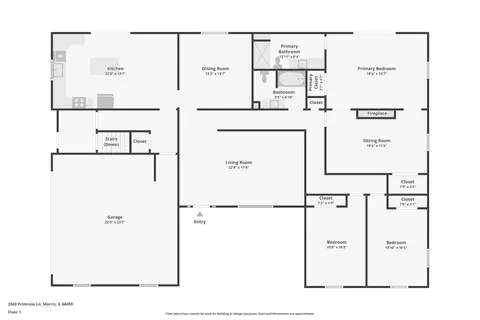 Floorplan - 3560 Primrose Ln, Morris, IL 60450 photo 1 of 3