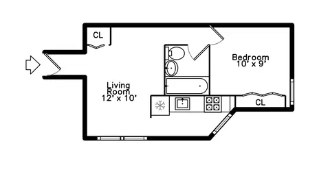 Floorplan - 63 E Cedar St #4B, Chicago, IL 60611 photo 1 of 1