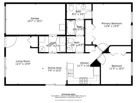 Floorplan - 2807 Sun Valley Dr, Plainfield, IL 60586 photo 1 of 1