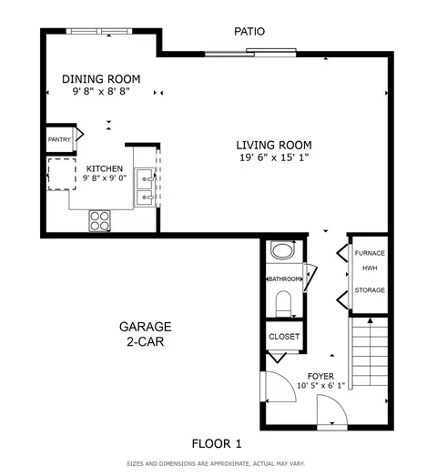 Floorplan - 4532 Topaz Dr, Hoffman Estates, IL 60192 photo 1 of 2