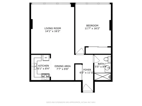 Floorplan - 7234 W North Ave #1610, Elmwood Park, IL 60707 photo 1 of 1