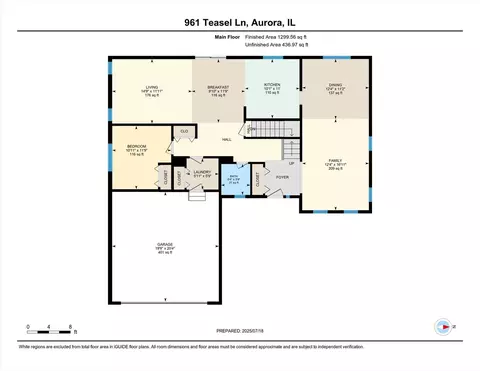 Floorplan - 961 Teasel Ln, Aurora, IL 60504 photo 1 of 3