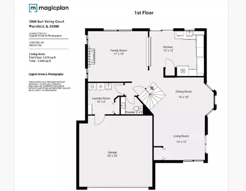 Floorplan - 2906 Sun Valley Ct, Plainfield, IL 60586 photo 1 of 3