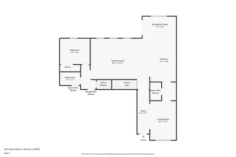 Floorplan - 1351 Wake Robin Ln, Bartlett, IL 60103 photo 2 of 2