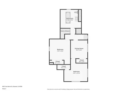 Floorplan - 402 E Van Buren St, Ottawa, IL 61350 photo 3 of 4