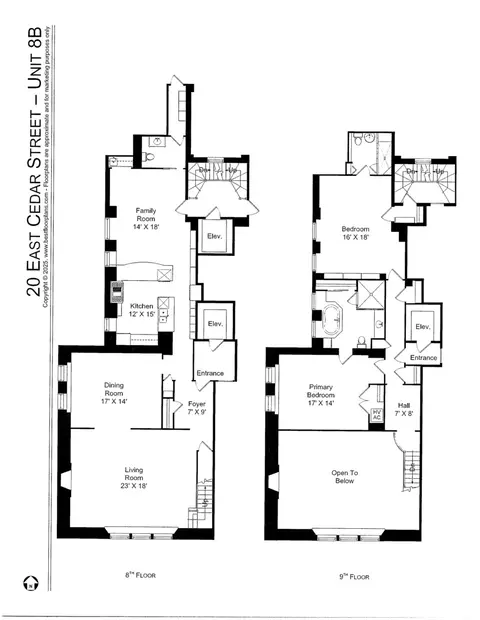 Floorplan - 20 E Cedar St #8B, Chicago, IL 60610 photo 1 of 1