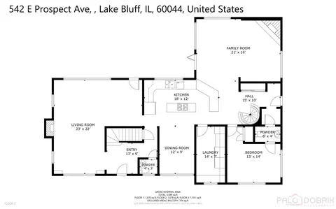 Floorplan - 542 E Prospect Ave, Lake Bluff, IL 60044 photo 2 of 4