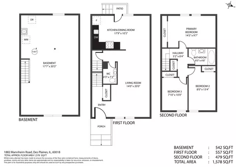 Floorplan - 1882 Mannheim Rd, Des Plaines, IL 60018 photo 1 of 1