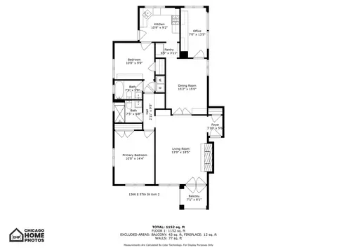 Floorplan - 1366 E 57th St #2, Chicago, IL 60637 photo 1 of 1